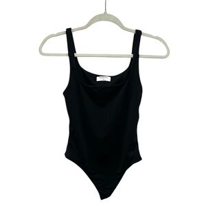 Babaton black sleeveless tong body suit size small